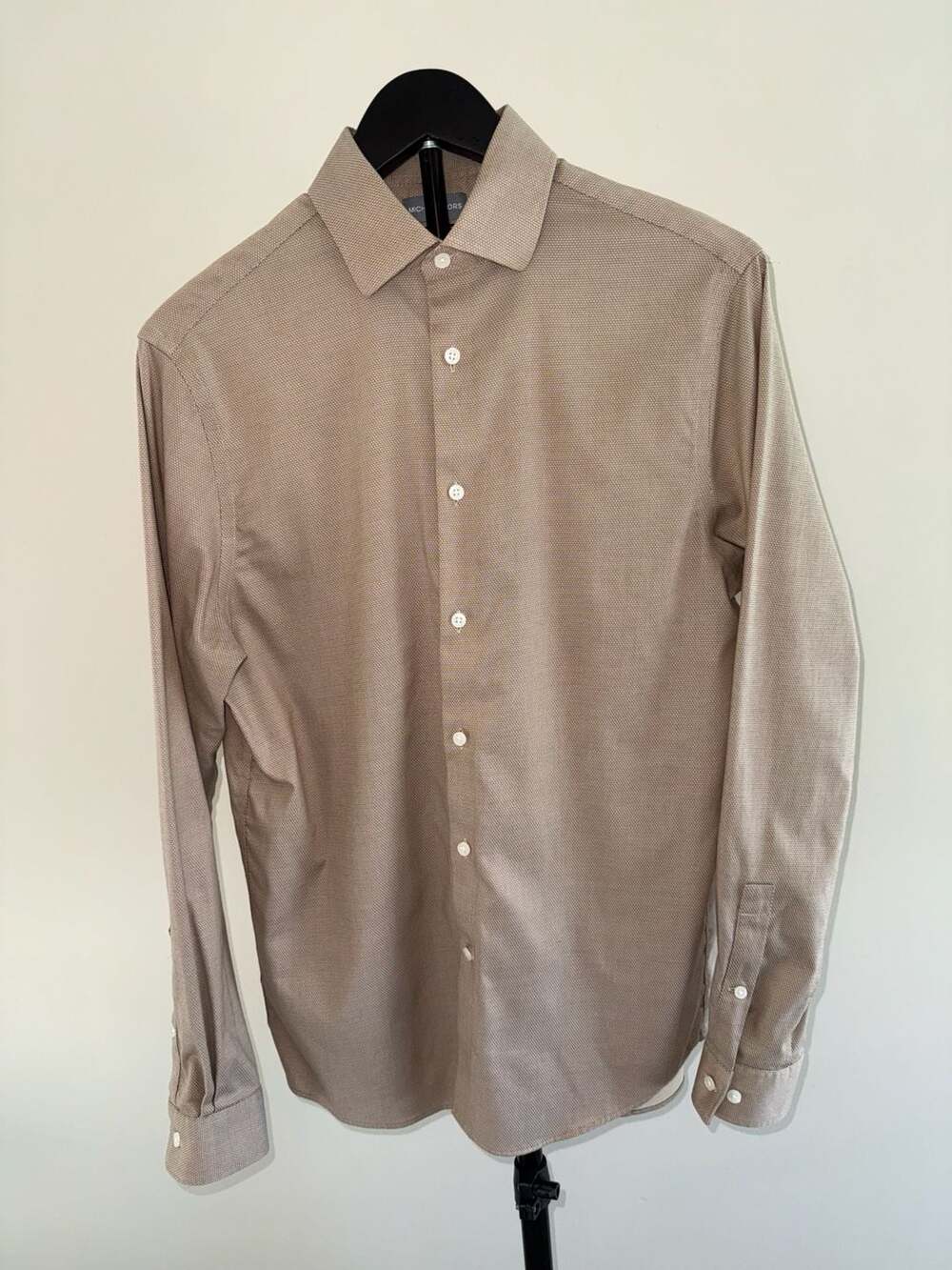 Michael Kors Dress Shirt 15 1/2 34/35 Tan Wrinkle Free
